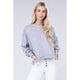 Women's - Brushed Melange Hacci Oversized Sweater - H GREY - Cultured Cloths Apparel