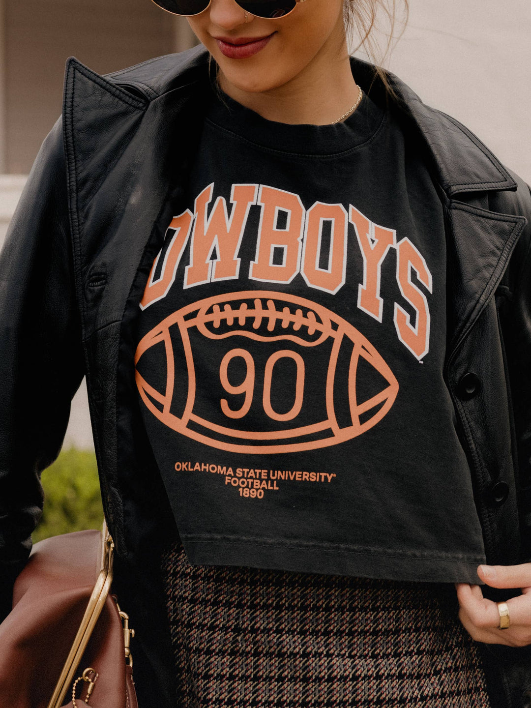 OSU Cowboys Campus Classic Smoke Heavyweight Cropped Tee