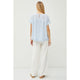 Women's Short Sleeve - Cotton Gauze Short Sleeve Keyhole Back Blouse -  - Cultured Cloths Apparel