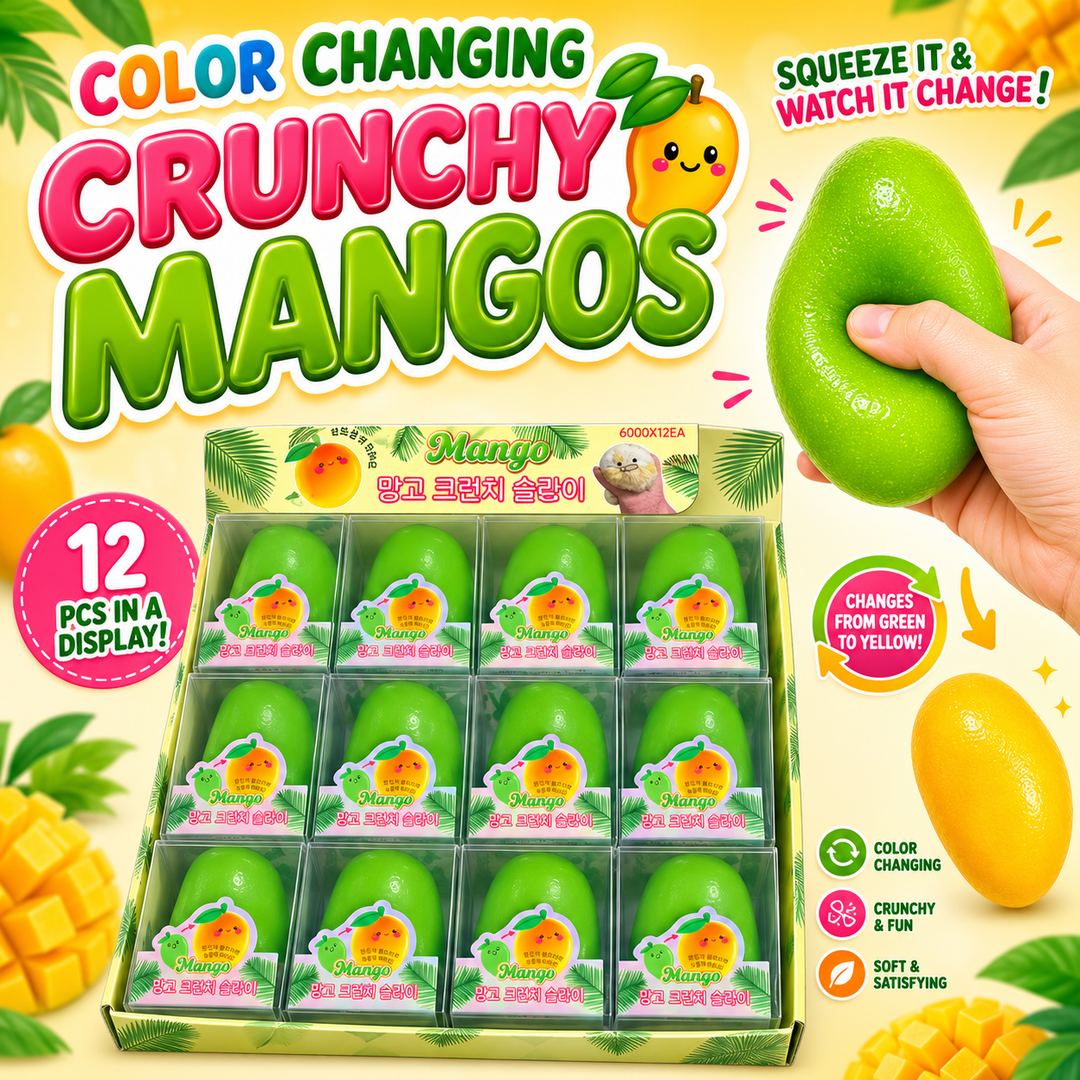Color Changing Crunchy Mango ASMR Crunch Squishy Stress Toy