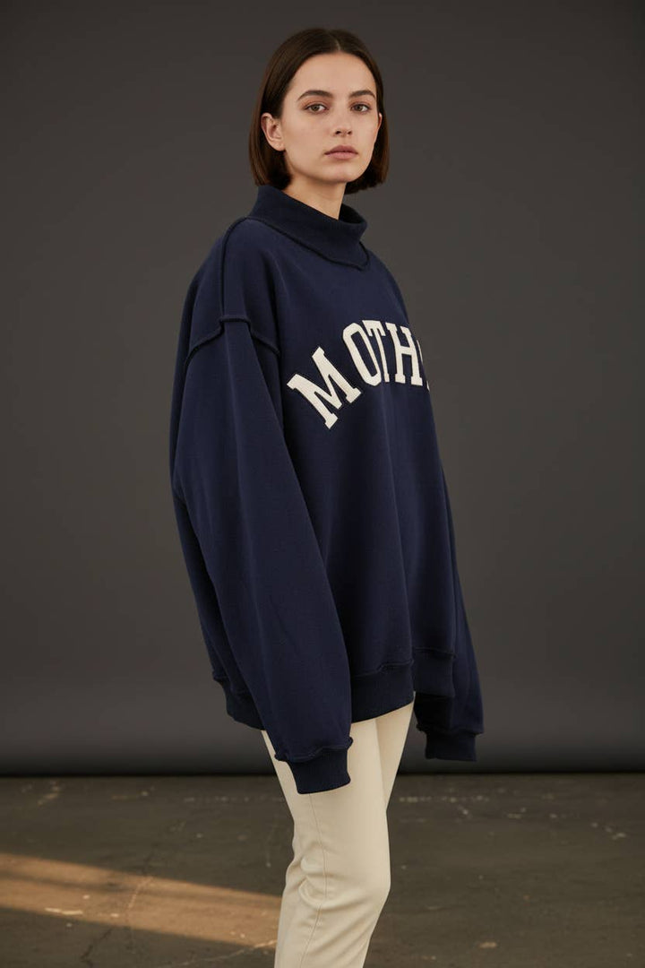 Women's Sweaters - 'MOTHER' Embroidered Mock Neck Sweatshirt - - Cultured Cloths Apparel