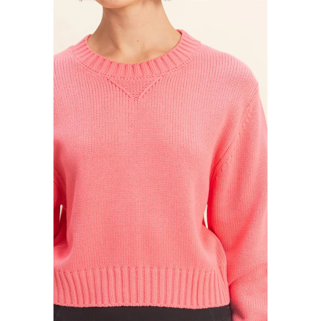 Women's Sweaters - Cropped Long Sleeve Sweater - - Cultured Cloths Apparel