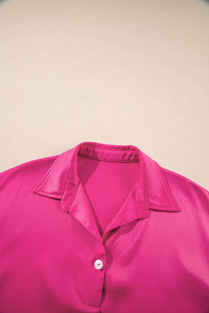 Dresses - Solid Buttoned Collar T-Shirt Mini Dress - - Cultured Cloths Apparel