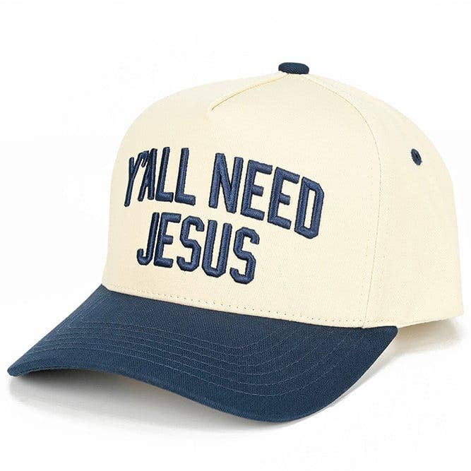 Accessories, Hats - TCM0092 Yall Need Jesus Trucker Hat - - Cultured Cloths Apparel