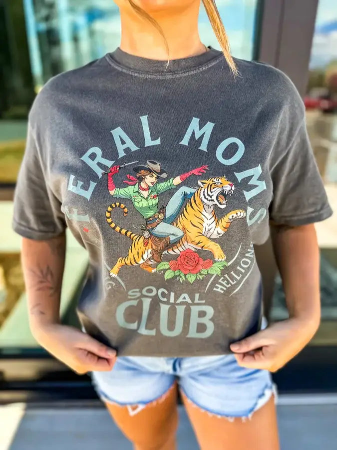 Graphic T-Shirts - Feral Moms Pepper Graphic Tee - - Cultured Cloths Apparel