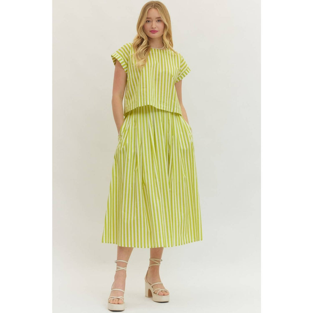 Women's Skirts - Striped midi skirt - - Cultured Cloths Apparel