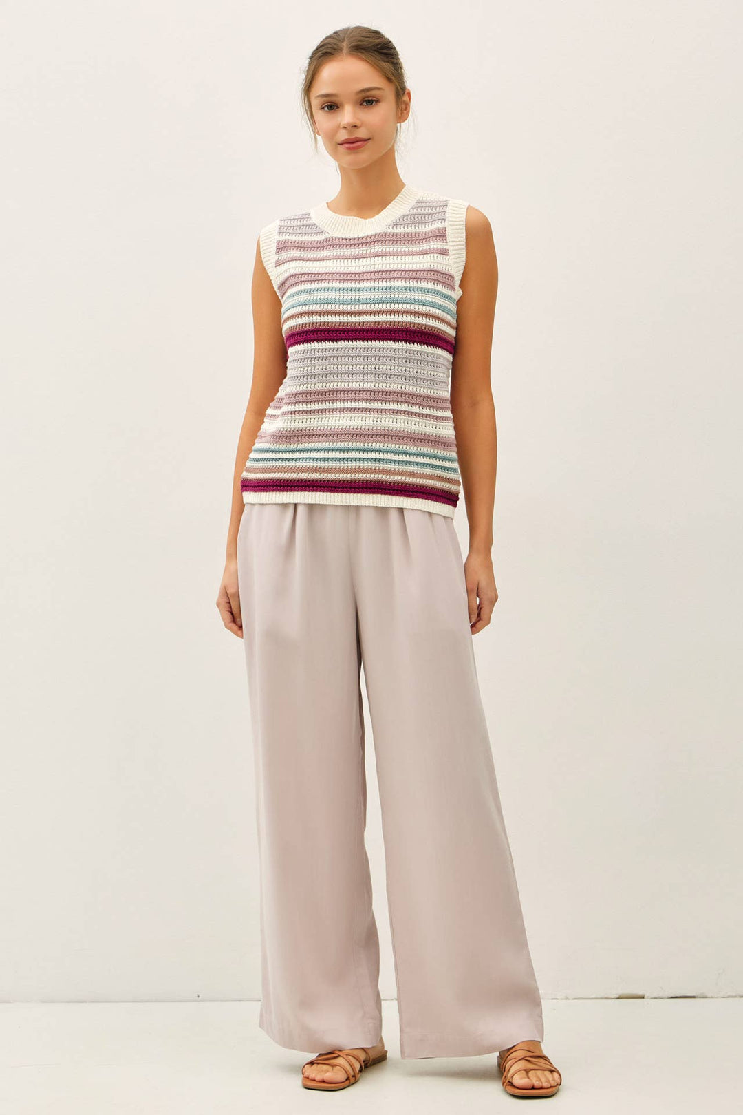 Pants - SAND WASHED FLOWY TENCEL WIDE LEG PANTS - - Cultured Cloths Apparel