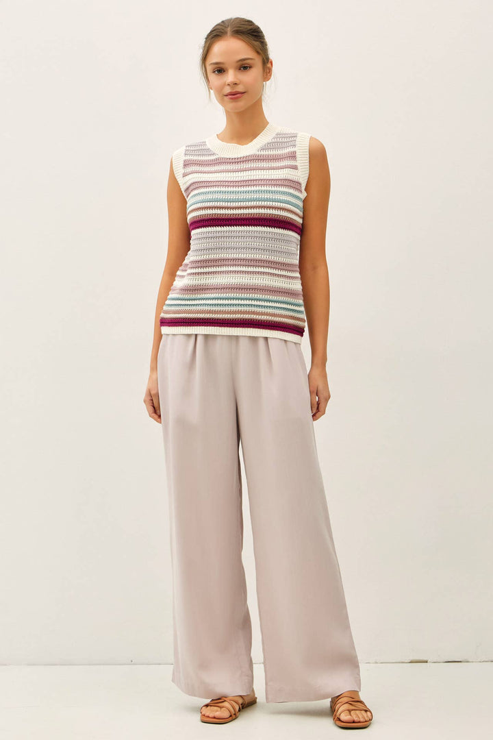 Pants - SAND WASHED FLOWY TENCEL WIDE LEG PANTS - - Cultured Cloths Apparel