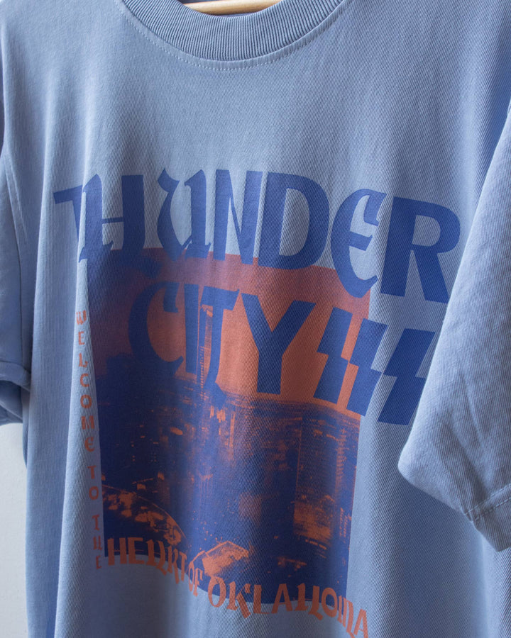 Graphic T-Shirts - Thunder City Heavyweight Unisex Tee - Oklahoma City Thunder - - Cultured Cloths Apparel