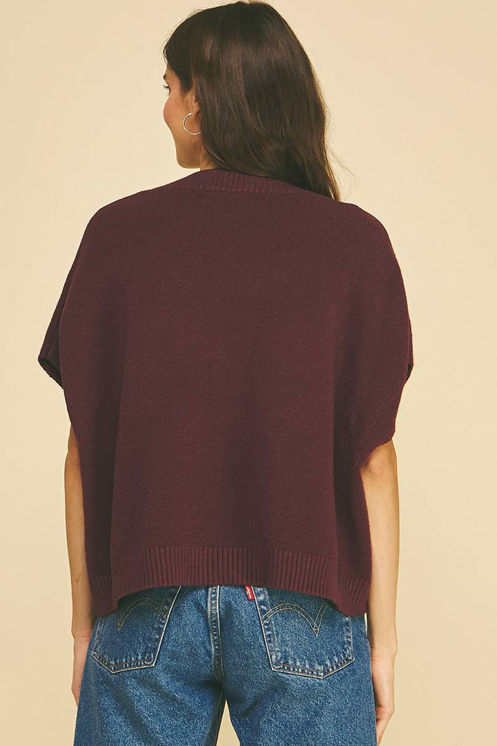 DROPPED SHOULDER SWEATER TOP