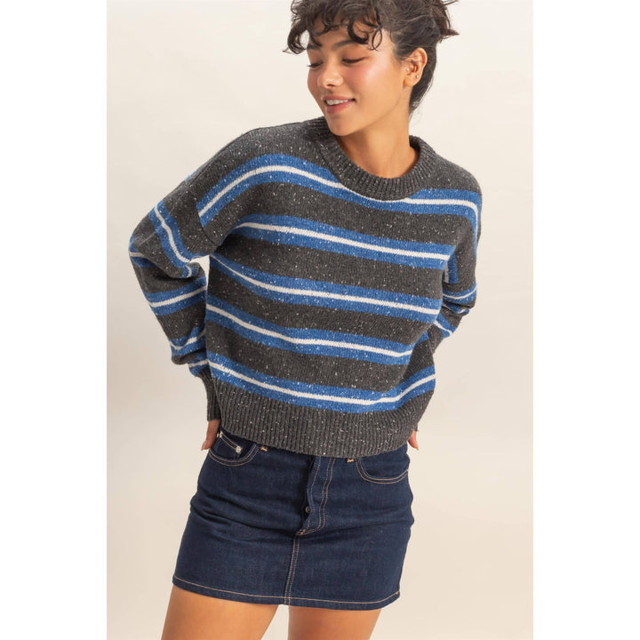 Striped Crew Neck Cozy Sweater