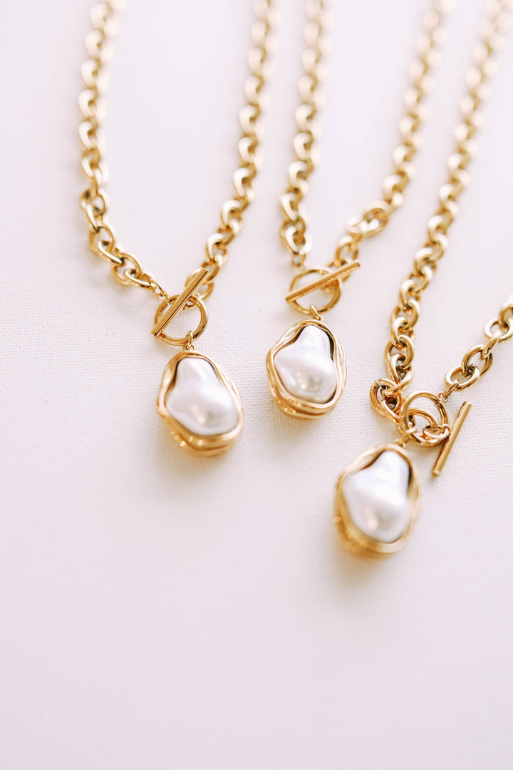 Accessories, Jewelry - Cora Baroque Pearl Necklace - - Cultured Cloths Apparel