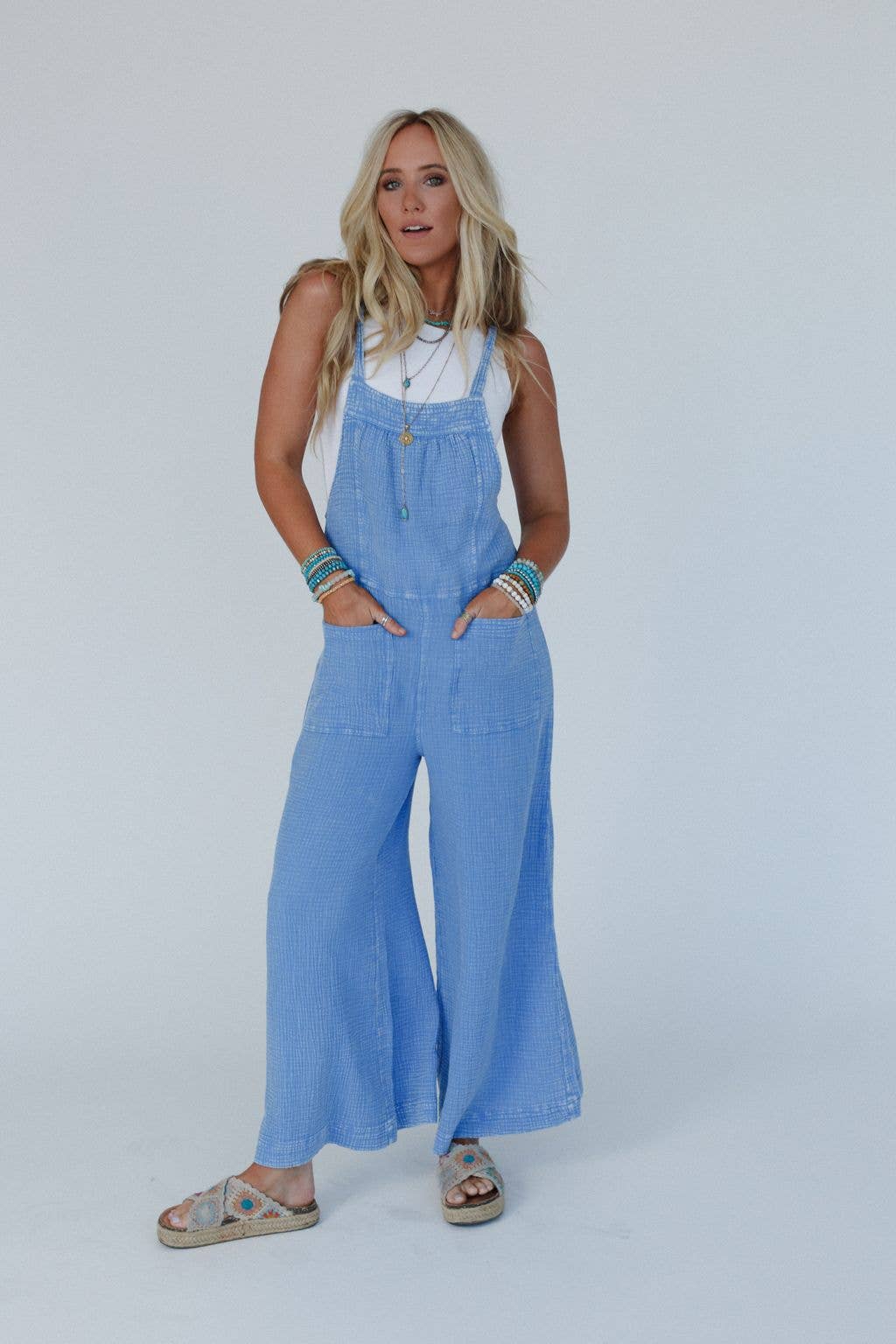 - Coast To Coast Jumpsuit - Blue - - Cultured Cloths Apparel