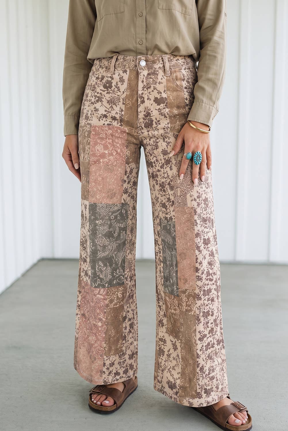 Western Floral Patchwork Straight Jeans (4-16)