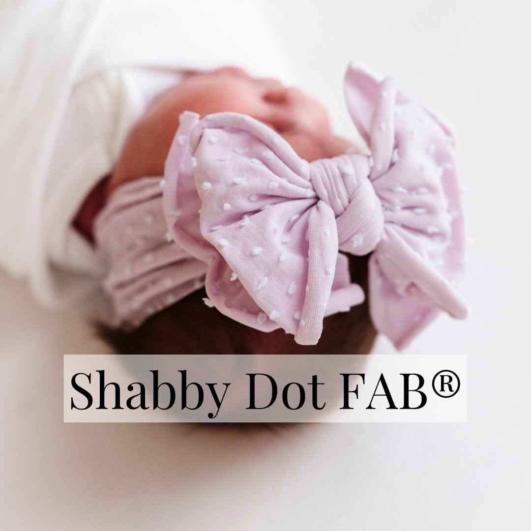 Accessories - Baby Bling® Shabby Dot FAB-BOW-LOUS® soft nylon bow headband - - Cultured Cloths Apparel