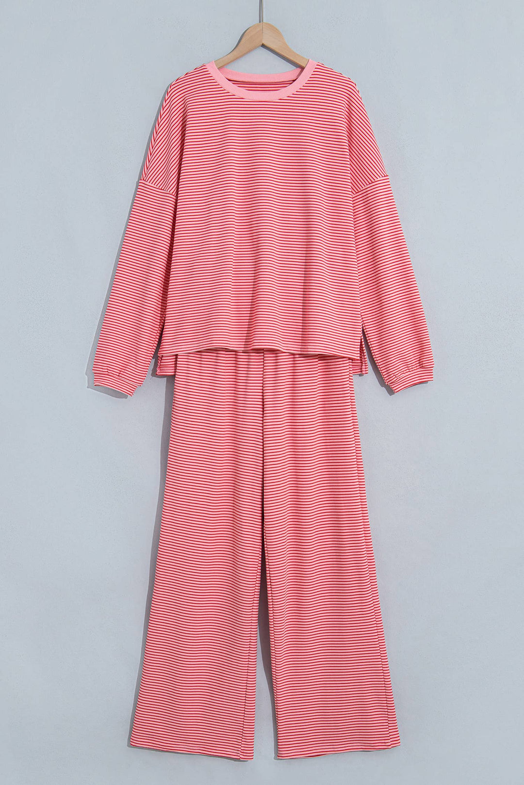Sleepwear & Loungewear - Striped Oversize 2pcs Casual Shift Lounge Set - - Cultured Cloths Apparel