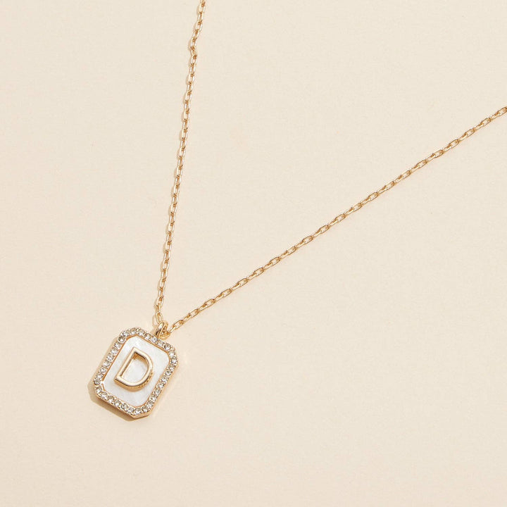 Accessories, Necklaces - Short Necklace | Initial Shell Charm - - Cultured Cloths Apparel