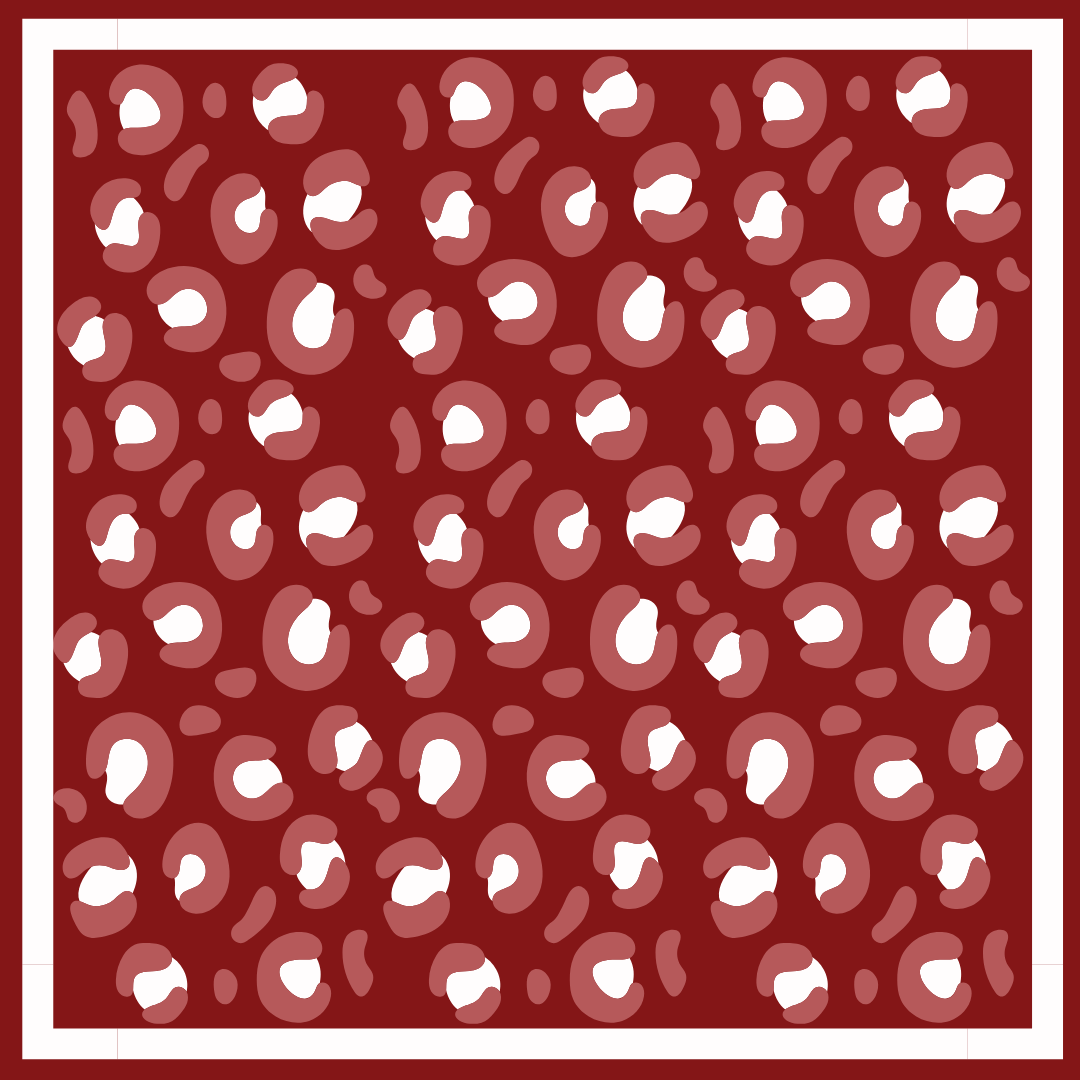 Gameday Bandana Scarf in Dark Crimson & White