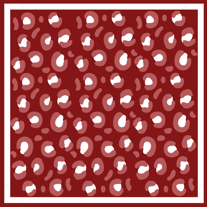 Gameday Bandana Scarf in Dark Crimson & White