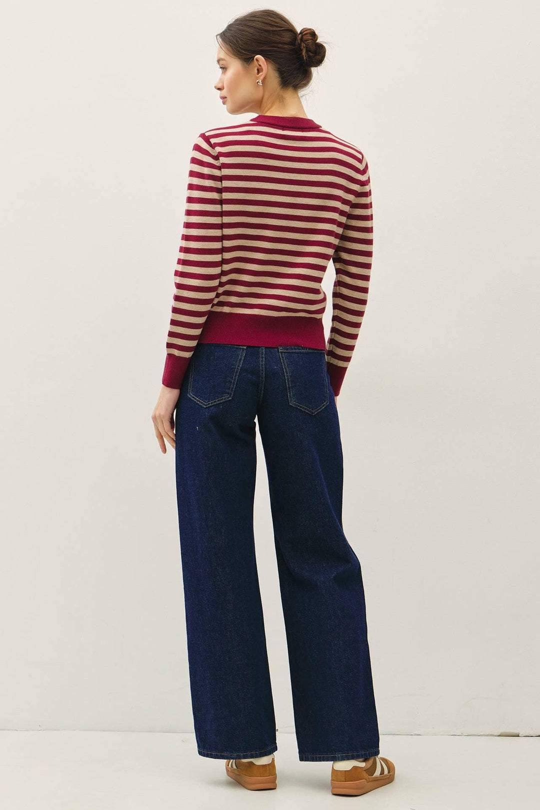 CLASSIC STRIPE CROPPED SWEATER