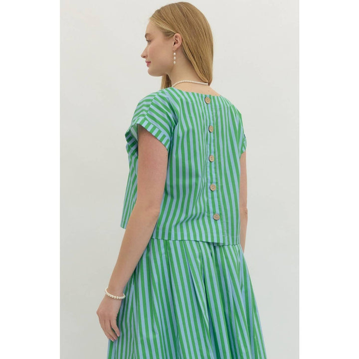 Women's Short Sleeve - Striped short sleeve top - - Cultured Cloths Apparel