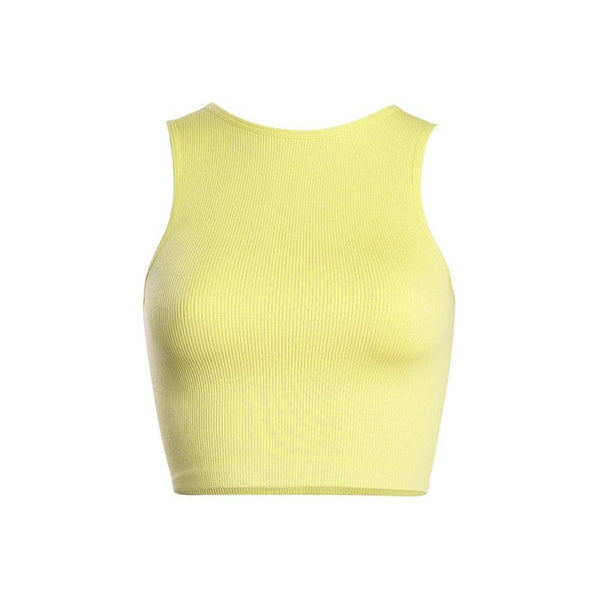 Athleisure - Thick Rib Crop Tank - Muted Lime - Cultured Cloths Apparel