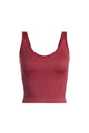 Athleisure - Thick Rib V-Neck Sleeveless Tank Top - Fig - Cultured Cloths Apparel