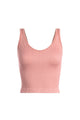 Athleisure - Thick Rib V-Neck Sleeveless Tank Top - Mauve Pink - Cultured Cloths Apparel