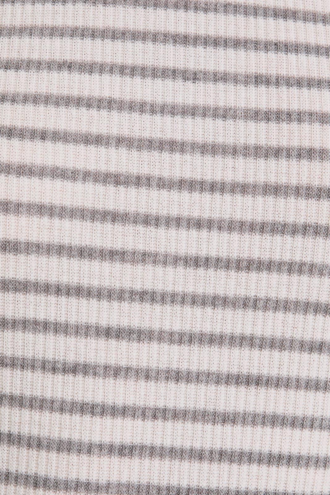 Women's Long Sleeve - ROUND NECK TIE DETAIL LONG SLEEVE STRIPE TOP - - Cultured Cloths Apparel