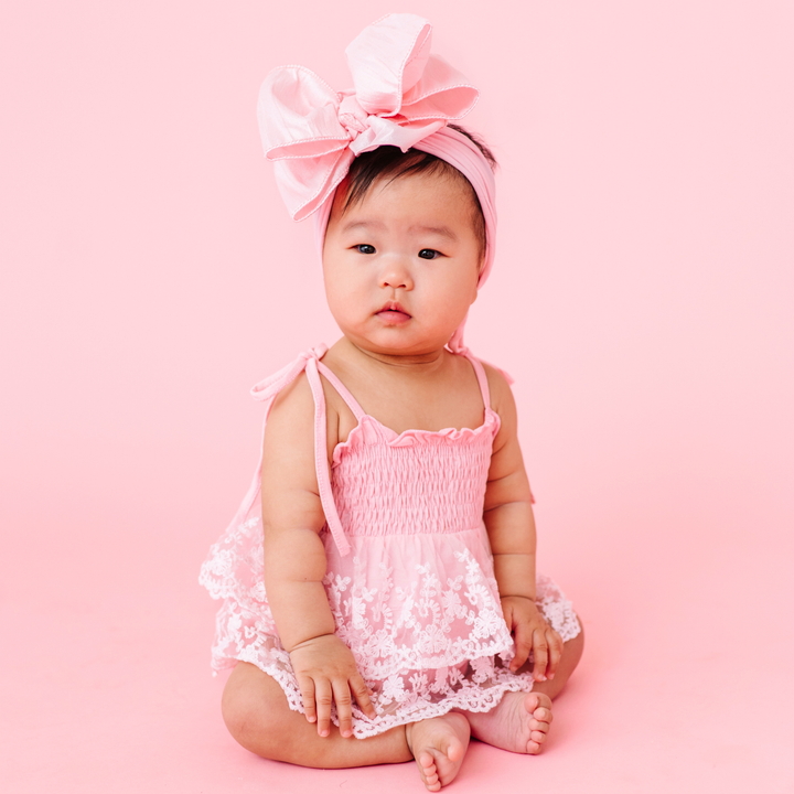 Accessories - Baby Bling® Faux Silk Big Classic Bow on soft nylon headband - - Cultured Cloths Apparel