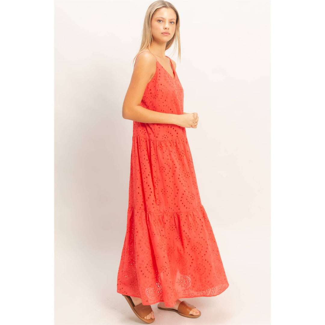 Dresses - Tiered Spaghetti Strap Maxi Dress - - Cultured Cloths Apparel