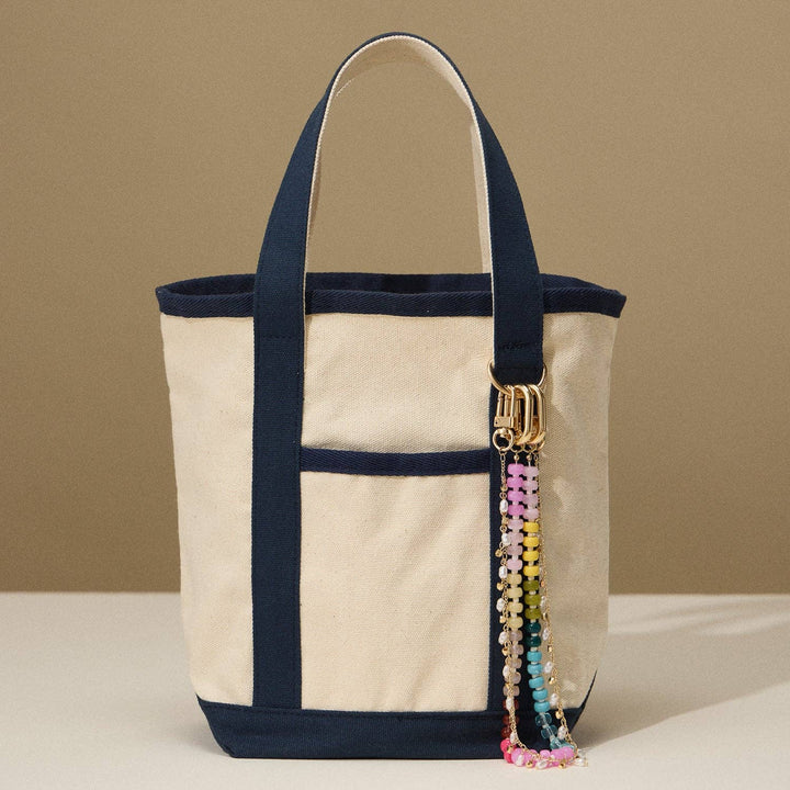 Accessories, Key Chains - Colorful Beaded Bag Charm | Gold Clasp Trendy Accessory - - Cultured Cloths Apparel