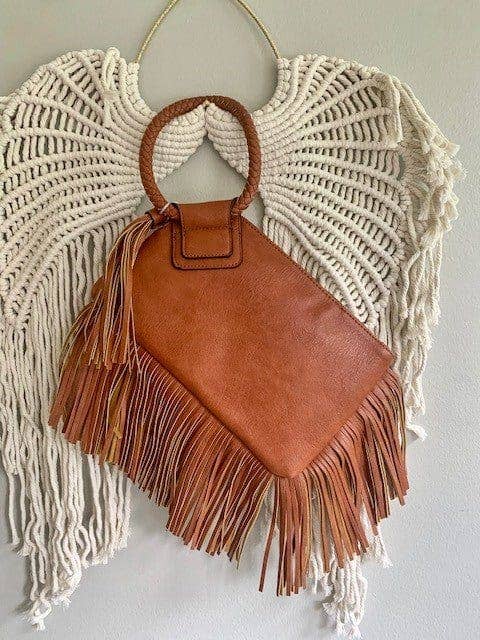 - Fringe Soft Vegan Leather Wristlet/Clutch - - Cultured Cloths Apparel
