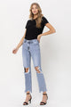  - Super High Rise 90's Straight Crop Jeans -  - Cultured Cloths Apparel