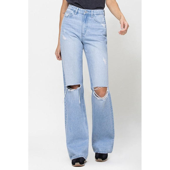 Denim - 90's Vintage Flare Jeans - SUNNY PLAINS - Cultured Cloths Apparel