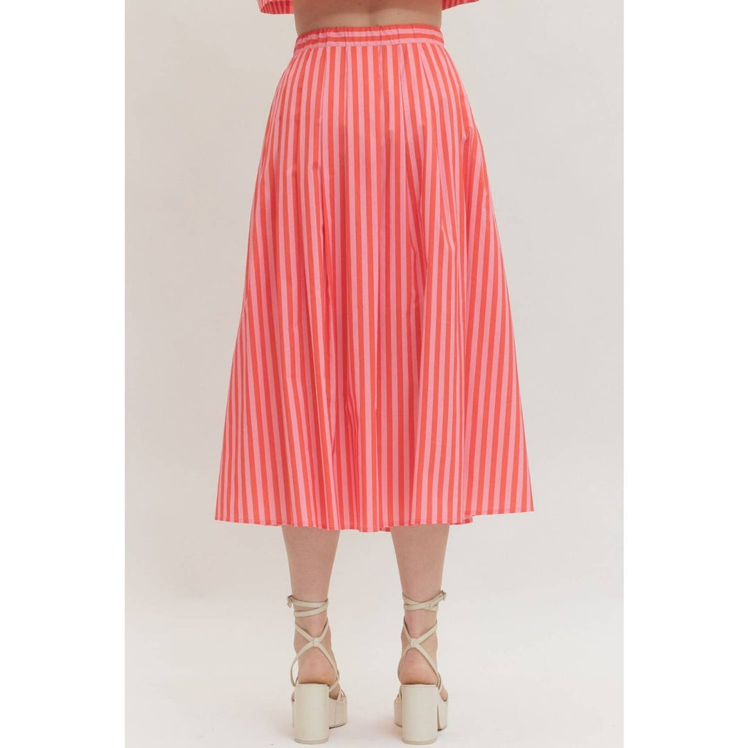 Women's Skirts - Striped midi skirt - - Cultured Cloths Apparel