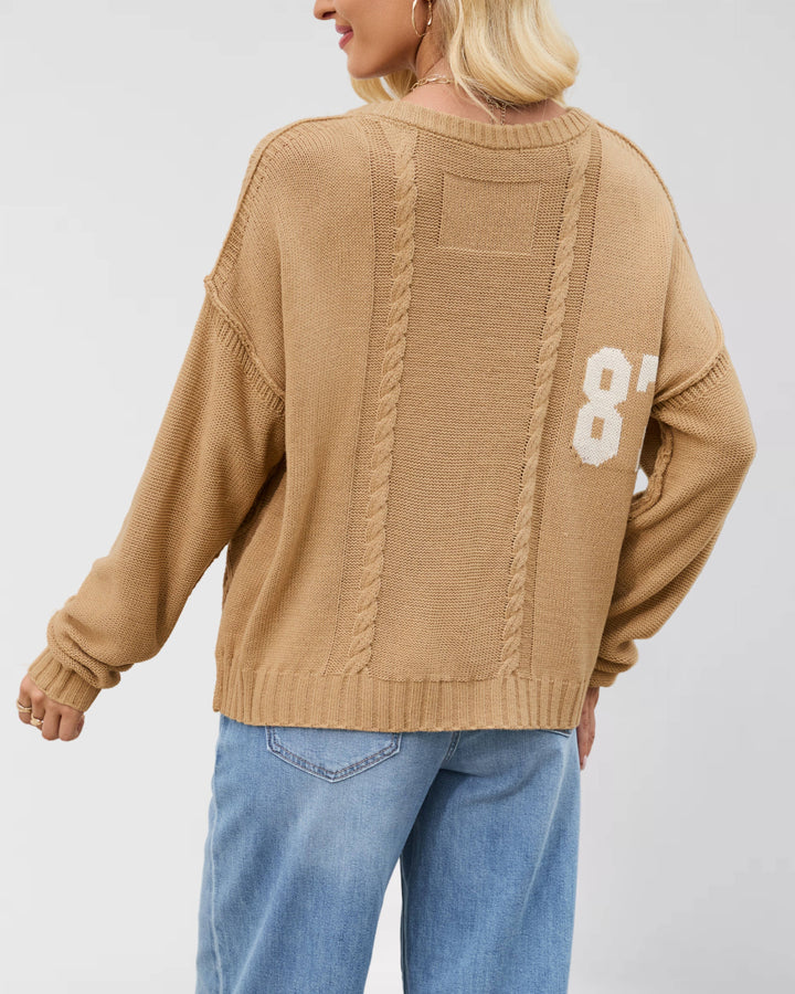 The 87 Pullover Sweater With Twist Pattern