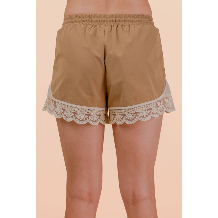 Shorts - Lace Trim Activewear Shorts - - Cultured Cloths Apparel