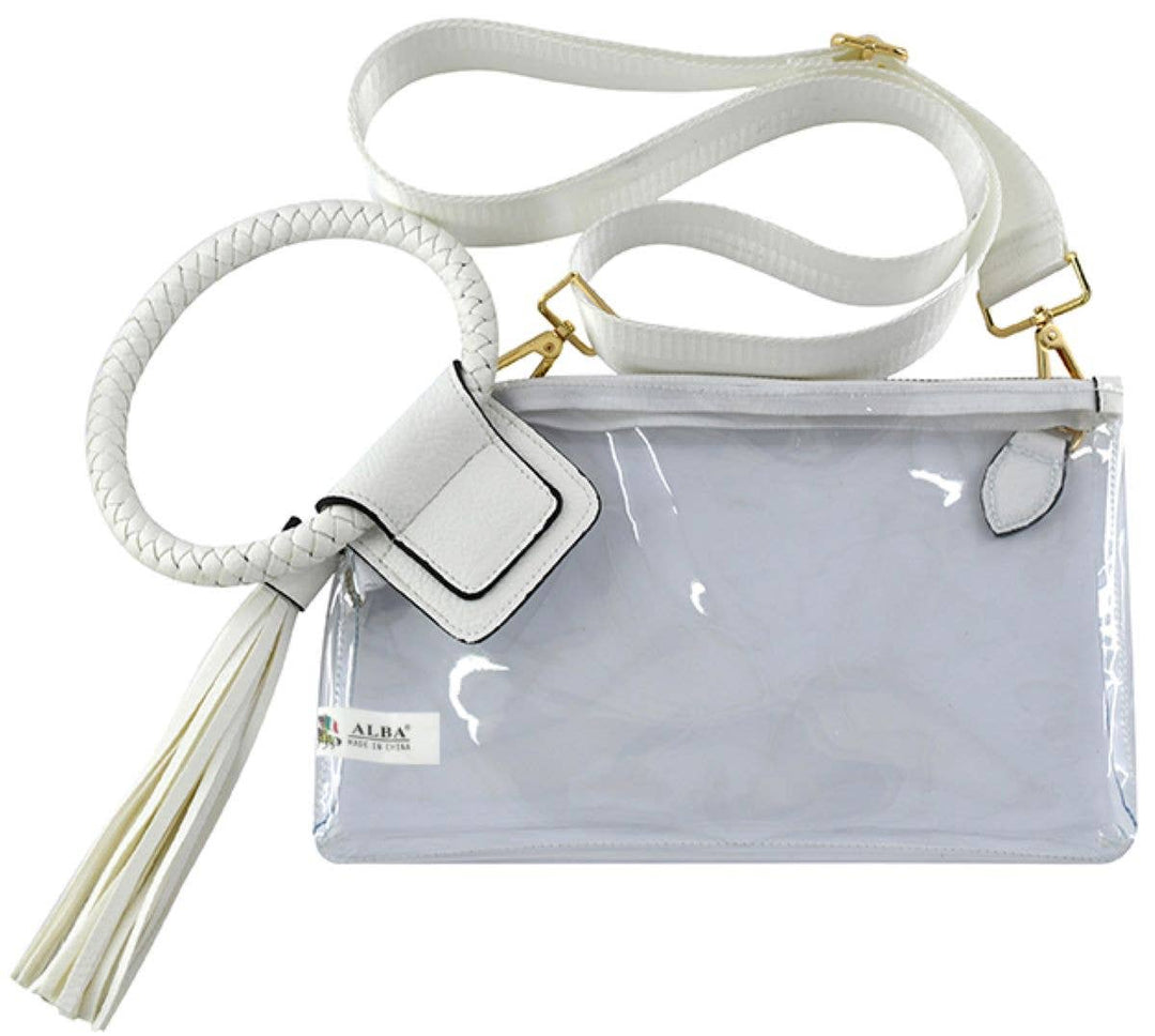 Accessories, Bags - Clear Cuff Handle Tassel Wrislet Clutch - - Cultured Cloths Apparel