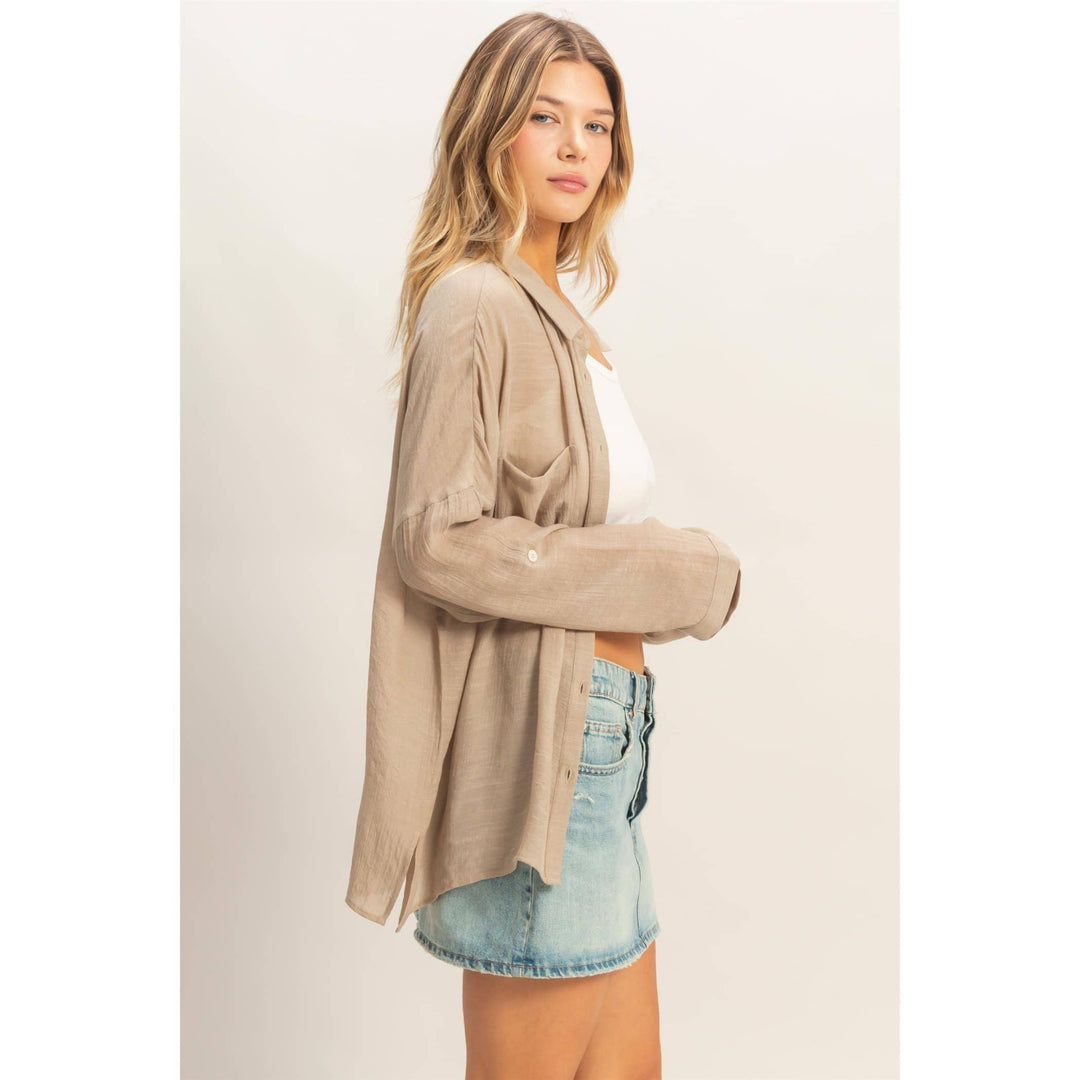 Women's Short Sleeve - Button-Down Blouse - - Cultured Cloths Apparel