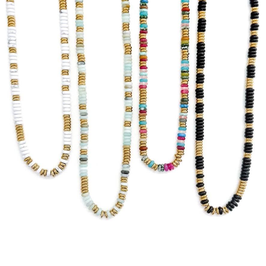 Joan Multi Color Beaded Stone Necklace
