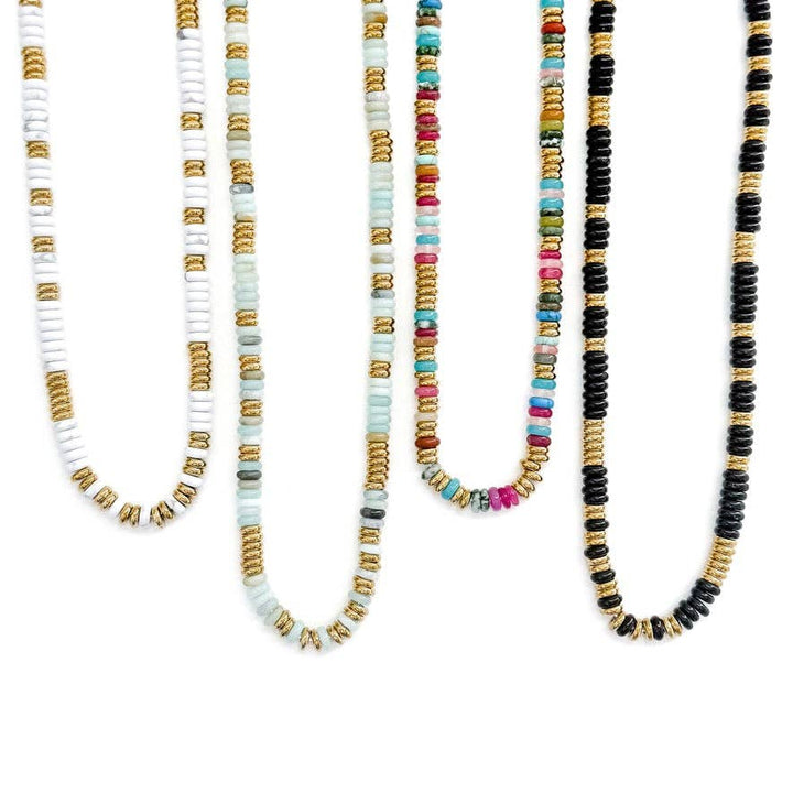 Joan Multi Color Beaded Stone Necklace