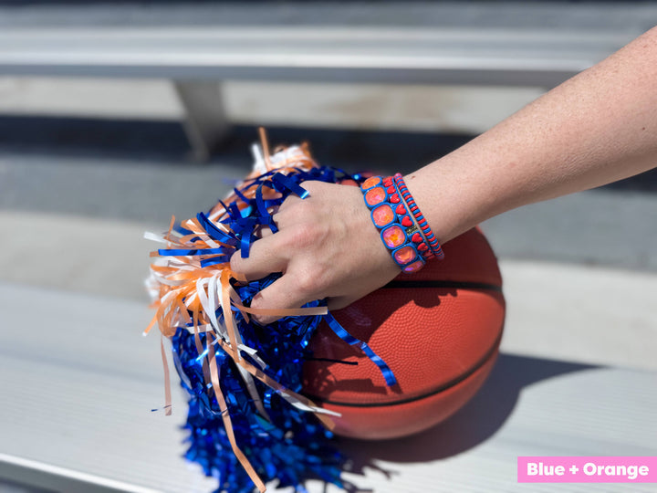 Accessories, Bracelets - Enamel Stretch Bracelets - Team Spirit -3 Pc Set-Asst Colors - - Cultured Cloths Apparel