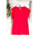 Women's Short Sleeve - Folded Cap Sleeve Basic Top - Red - Cultured Cloths Apparel