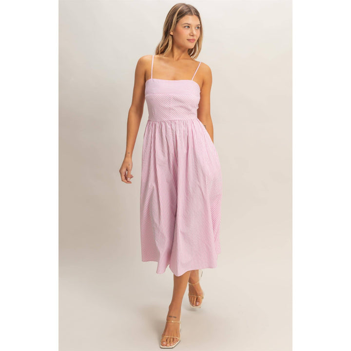 Striped Spaghetti Strap Dress