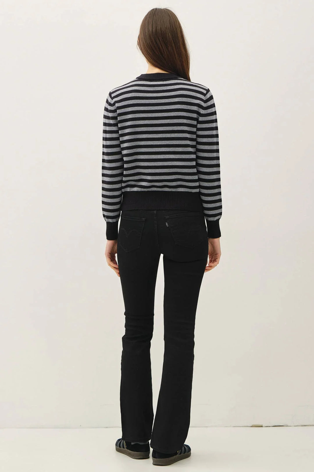 CLASSIC STRIPE CROPPED SWEATER