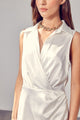 Women's Dresses - Collar Wrap Dress -  - Cultured Cloths Apparel