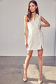 Women's Dresses - Collared Side Button Dress - OFF WHITE - Cultured Cloths Apparel