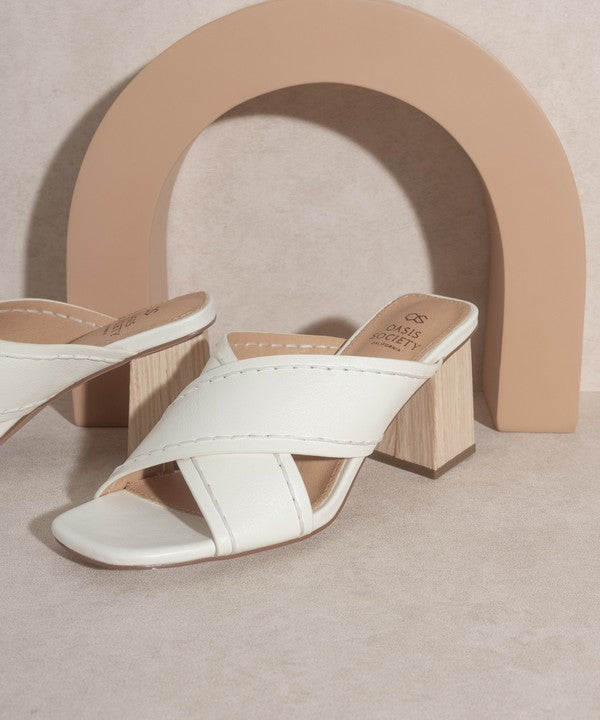 Shoes - OASIS SOCIETY Jade - Strappy Stitched Sandal -  - Cultured Cloths Apparel