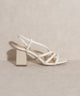 Shoes - OASIS SOCIETY Ashley - Wooden Heel Sandal - WHITE - Cultured Cloths Apparel